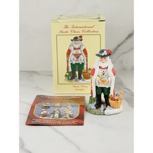 International Santa Claus Hungary Figurine 4 3/4" Resin 2000 Christmas Decor Vtg